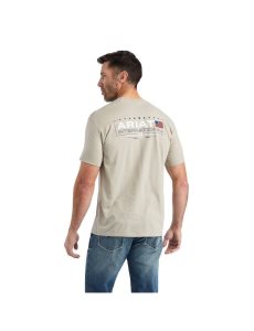 Camiseta Ariat Horizontal Hombre Kaki | VESF04562