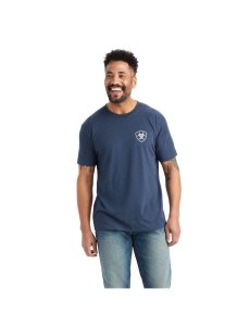 Camiseta Ariat Lucky Horseshoe Hombre Azul Marino | YGVT37092