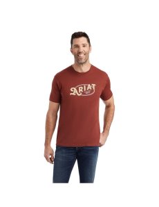 Camiseta Ariat Rope Oval Hombre Rojas | TPHE62813