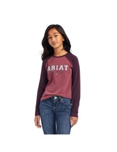 Camiseta Ariat Varsity Niños Rosas | LPYV35179