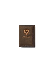 Carteras Ariat Tan Shield Brown Fabric Trifold Hombre Marrones | AGBL47283