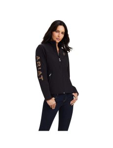 Chaquetas Ariat New Team Softshell Mujer Negras Leopardo | CRJO53718