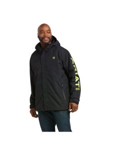 Chaquetas Ariat Rebar Stormshell Logo Impermeables Hombre Negras Verde Claro | PUEA25809