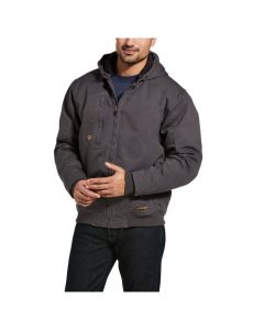 Chaquetas Ariat Rebar Washed DuraCanvas Insulated Hombre Gris | HLIB72068