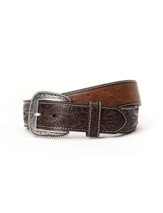 Cinturones Ariat 1.5' Ostrich Tooled Hombre Marrones | CDSG25608