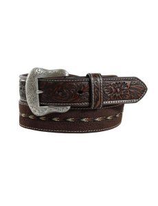 Cinturones Ariat Embossed center stitch Hombre Marrones | YDCQ71056