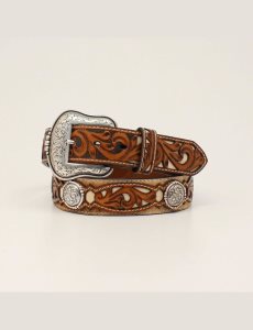 Cinturones Ariat Filigree medallion Hombre Marrones | XUNR93862