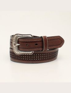 Cinturones Ariat Lattice Hombre Marrones | LZGY12548