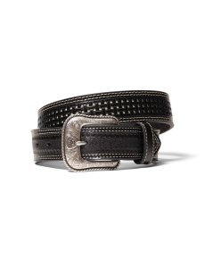 Cinturones Ariat Lattice Hombre Negras Blancas | ERWN59473