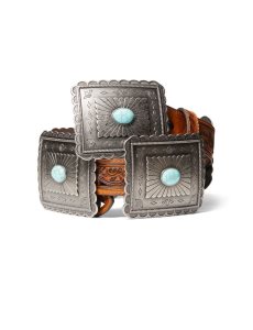 Cinturones Ariat Turquoise Burst Concho Mujer Marrones | ZCEU59286