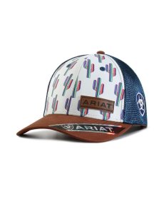 Gorras Ariat Cactus print black Mujer Blancas | DEBC39825