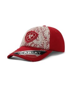 Gorras Ariat Center Shield Logo Mujer Rojas | SWTJ74051