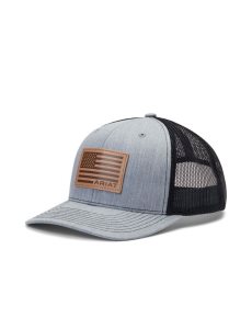 Gorras Ariat Flag Patch Hombre Gris Marrones | JOVG50879