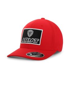 Gorras Ariat Large logo patch Hombre Rojas | JWDE53784