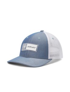 Gorras Ariat Rectangle Logo Patch Hombre Azules Claro | QKVJ52176