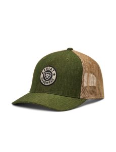 Gorras Ariat Round Logo Patch Hombre Verde | ECJI52084