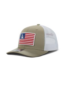 Gorras Ariat Usa flag patch logo Hombre Marrones | XBOP40761