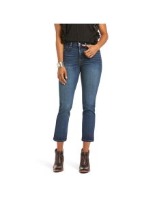 Jeans Ariat Premium High Rise Directo Crop Mujer Azules Azules | IJYZ63581