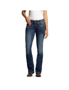 Jeans Ariat R.E.A.L. Mid Rise Stretch Entwined Festival Boot Cut Mujer Azules | LAJE86453