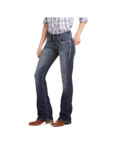 Jeans Ariat R.E.A.L. Mid Rise Stretch Entwined Boot Cut Mujer Azules | TNRB05712