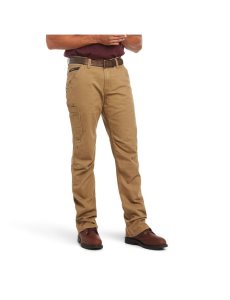 Pantalones Ariat Rebar M4 Relaxed DuraStretch Washed Twill Dungaree Boot Cut Hombre Kaki | GTPJ15302