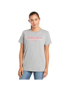 Ropa De Trabajo Ariat Rebar Algodon Strong Logo T Shirts Mujer Gris | AVWL23471