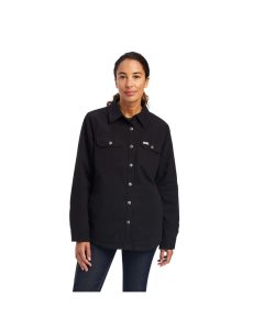 Ropa De Trabajo Ariat Rebar Classic Lona Shirts Jackets Mujer Negras | ELFD42687