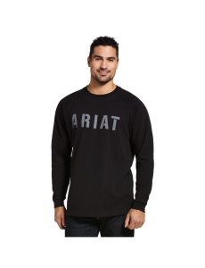 Ropa De Trabajo Ariat Rebar CottonStrong Block T Shirts Hombre Negras | FDVB74098