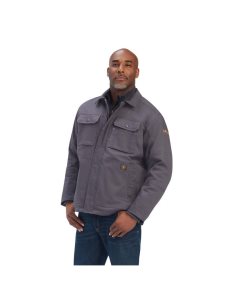 Ropa De Trabajo Ariat Rebar DuraCanvas Sherpa-Forro Coats Hombre Gris | UIYO04291