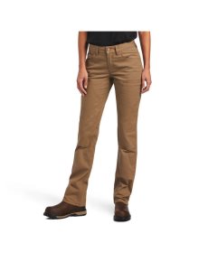 Ropa De Trabajo Ariat Rebar DuraStretch Made Tough Double Front Pants Mujer Kaki | TPSH09165