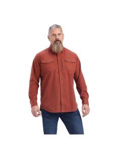 Ropa De Trabajo Ariat Rebar Flannel DuraStretch Trabajo Shirts Hombre Rosas | JRWF92375