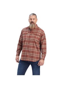 Ropa De Trabajo Ariat Rebar Flannel DuraStretch Trabajo Shirts Hombre Rojas | MESL08796