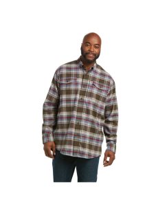 Ropa De Trabajo Ariat Rebar Flannel DuraStretch Trabajo Shirts Hombre Multicolor | POBE25683