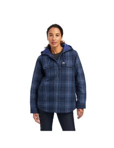 Ropa De Trabajo Ariat Rebar Flannel Shirts Jackets Mujer Azul Marino | SFTQ19205