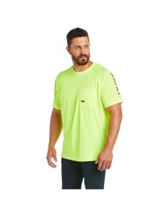 Ropa De Trabajo Ariat Rebar Heat Fighter T Shirts Hombre Verde Claro | LRHW31408