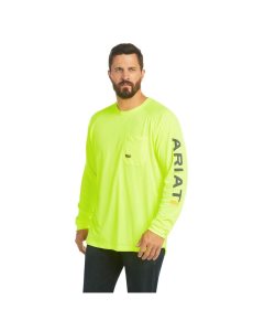 Ropa De Trabajo Ariat Rebar Heat Fighter T Shirts Hombre Verde Claro | MGSY93270