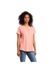 Ropa De Trabajo Ariat Rebar Henley T Shirts Mujer Multicolor | XMGY95684