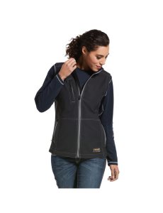 Ropa De Trabajo Ariat Rebar Stretch Lona Softshell Vest Mujer Negras | NDQK86941