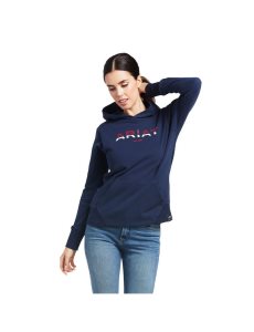 Sudadera Con Capucha Ariat 3D Logo 2.0 Mujer Azul Marino | SKRY57360