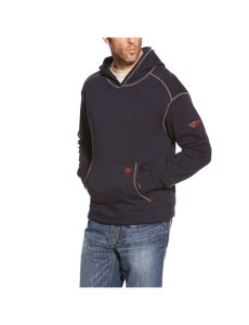 Sudadera Con Capucha Ariat FR Polartec Hombre Azul Marino | KJPV16394