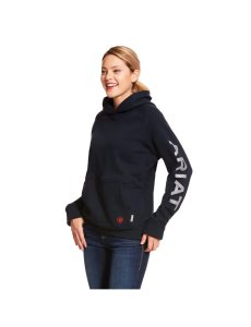 Sudadera Con Capucha Ariat FR Primo Fleece Logo Mujer Azul Marino | EBMG39270