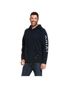 Sudadera Con Capucha Ariat FR Primo Fleece Logo Hombre Azul Marino | LQCA34195