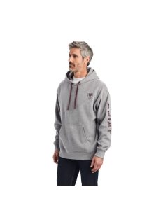 Sudadera Con Capucha Ariat Logo Hombre Gris | MQFN50947