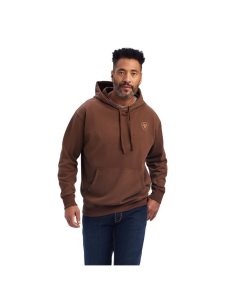 Sudadera Con Capucha Ariat Logo Hombre Marrones | BFIX14073