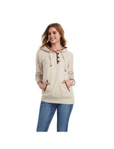 Sudadera Con Capucha Ariat REAL Elevated Mujer Beige | ZGLP93708