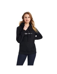 Sudadera Con Capucha Ariat REAL Sequin Logo Mujer Negras | HOUK51984