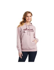 Sudadera Con Capucha Ariat REAL Sequin Logo Mujer Rosas | OVTA10859