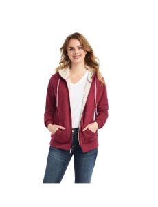 Sudadera Con Capucha Ariat REAL Sherpa Full Zip Mujer Rojas | WJCP52089