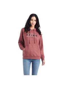 Sudadera Con Capucha Ariat REAL USA Chest Logo Mujer Naranjas Rosas | BJEY82465