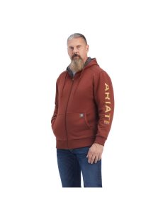 Sudadera Con Capucha Ariat Rebar All-Weather Full Zip Hombre Rosas Doradas | HZUM40386